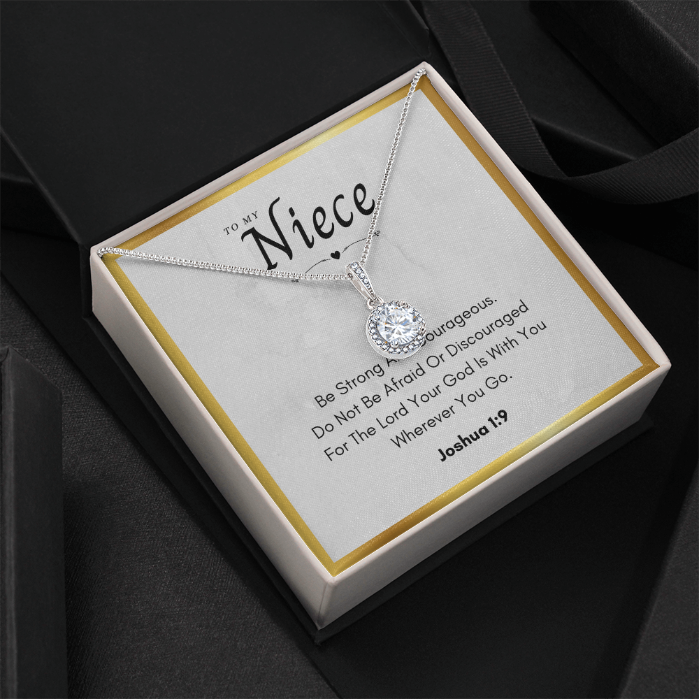 Niece Communion Gift Eternal Hope Necklace Bible Verse Joshua 1 Confirmation Present From Uncle Religious Neice Jewelry by Best Gifts 305
