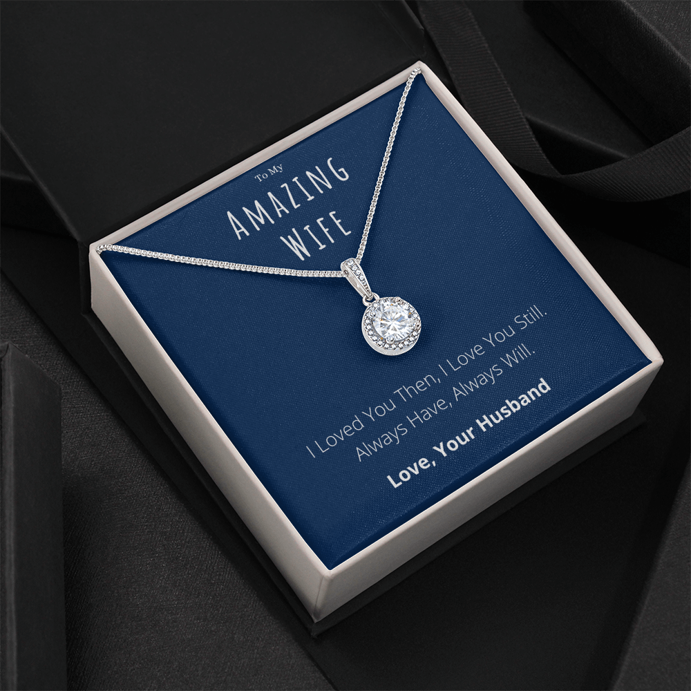To My Amazing Wife Eternal Hope Necklace Anniversary Message Card Jewelry Gift From Husband, Heartwarming Wife Valentines Day Present by Best Gifts 305