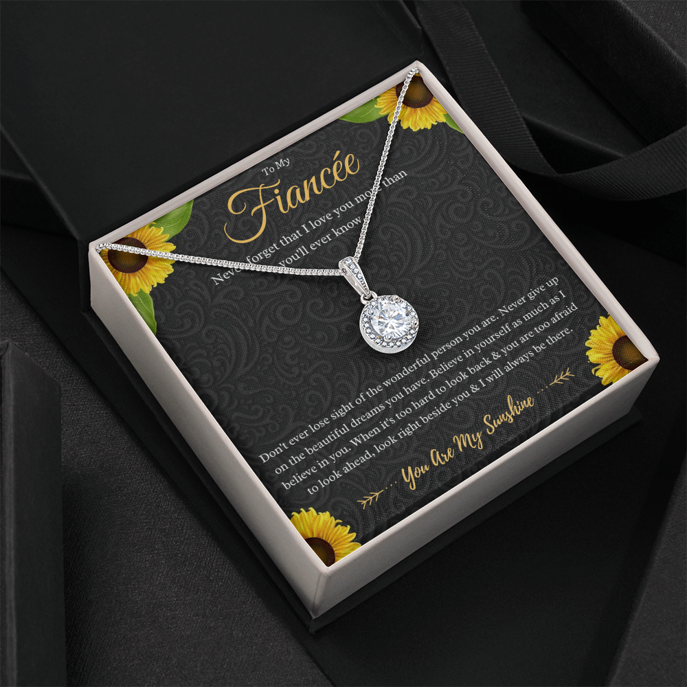 To My Fiancée Eternal Hope Necklace Gift From Fiancé, Fiancée Anniversary Present, Fiancée Valentines Day Message Card Jewelry Gift For Birthday by Best Gifts 305