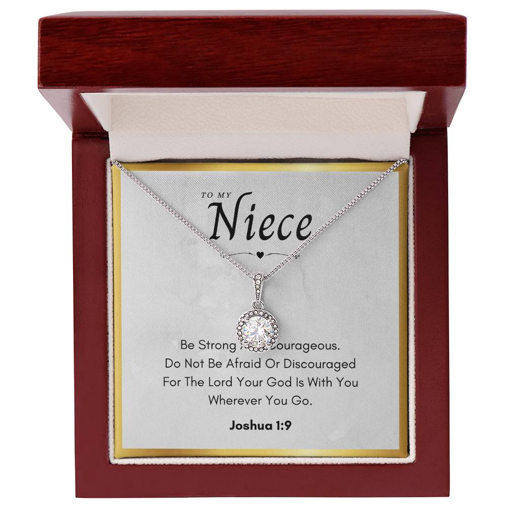 Niece Communion Gift Eternal Hope Necklace Bible Verse Joshua 1 Confirmation Present From Uncle Religious Neice Jewelry by Best Gifts 305