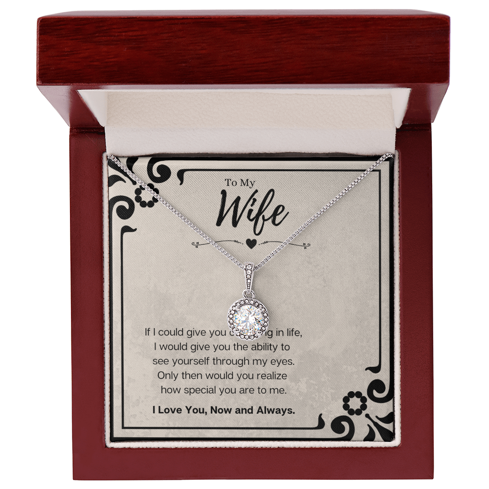 Husband To Wife Birthday Gift Message Card Jewelry Eternal Hope Necklace, Heartwarming Mothers Day Present From Husband, Wife Anniversary Valentines Day Gift For Her by Best Gifts 305