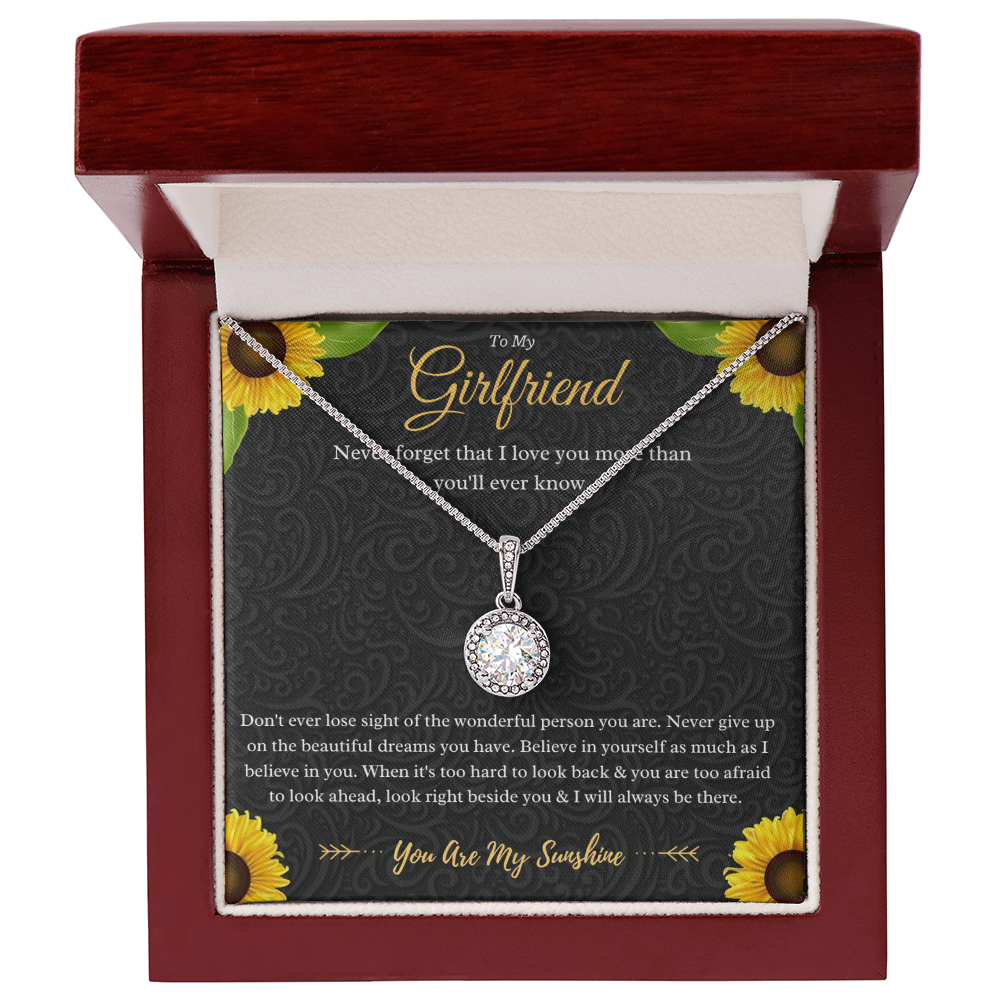 To My Girlfriend Eternal Hope Necklace Gift From Boyfriend, Girlfriend Anniversary Present, Girlfriend Valentines Day Message Card Jewelry Gift For Birthday by Best Gifts 305