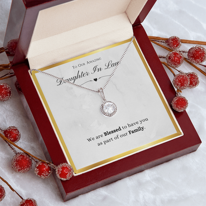 Daughter In Law Gift, From Mother In Law, Blessed To Have You As Family, Future Daughter In Law Gift - Eternal Hope Necklace With Message Card by Best Gifts 305