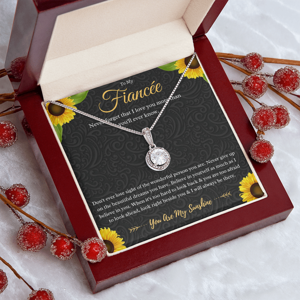 To My Fiancée Eternal Hope Necklace Gift From Fiancé, Fiancée Anniversary Present, Fiancée Valentines Day Message Card Jewelry Gift For Birthday by Best Gifts 305
