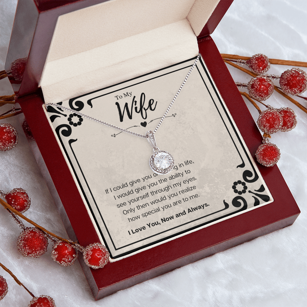 Husband To Wife Birthday Gift Message Card Jewelry Eternal Hope Necklace, Heartwarming Mothers Day Present From Husband, Wife Anniversary Valentines Day Gift For Her by Best Gifts 305
