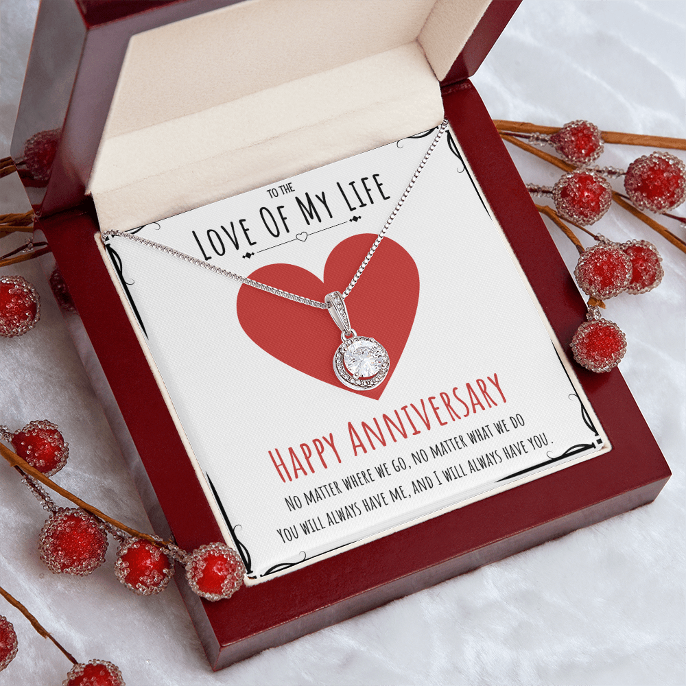 To The Love Of My Life Anniversary Eternal Hope Necklace Message Card Gift For Her, Anniversary Necklace Present From Him by Best Gifts 305