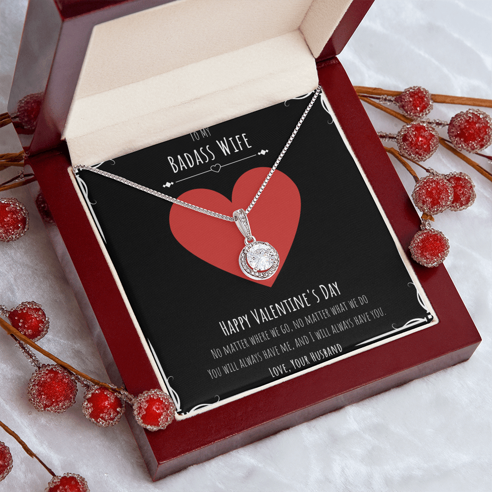 Badass Wife Valentines Day Gift Eternal Hope Necklace Message Card Gift From Husband, Wife Birthday Anniversary Jewelry Present by Best Gifts 305
