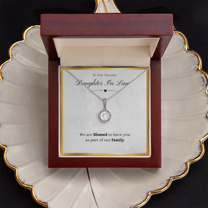 Daughter In Law Gift, From Mother In Law, Blessed To Have You As Family, Future Daughter In Law Gift - Eternal Hope Necklace With Message Card by Best Gifts 305