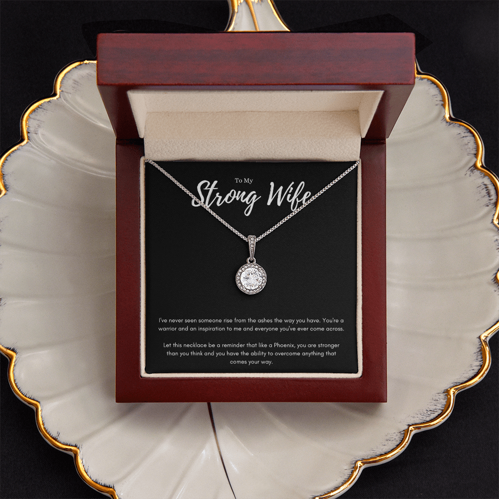 Strong Wife Phoenix Message Card Eternal Hope Necklace Jewelry Gift From Husband, Meaningful Birthday Gift For Wife, Inspirational Mothers Day Necklace Message For Her by Best Gifts 305