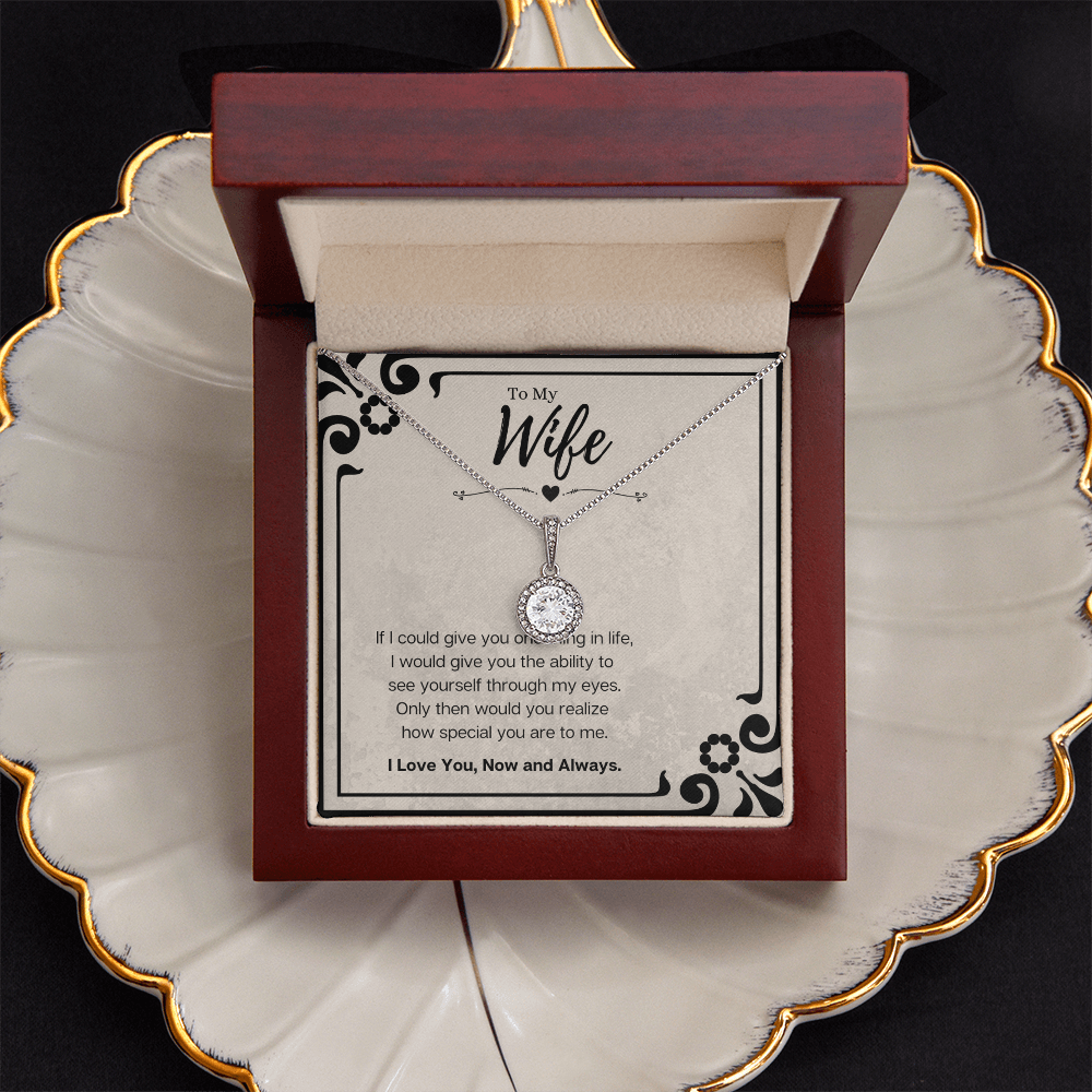 Husband To Wife Birthday Gift Message Card Jewelry Eternal Hope Necklace, Heartwarming Mothers Day Present From Husband, Wife Anniversary Valentines Day Gift For Her by Best Gifts 305