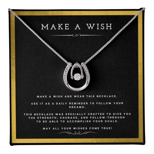 Wish Lucky in Love Necklace Birthday Gift Motivational Gift With Message Card Inspirational Christmas Present by Best Gifts 305