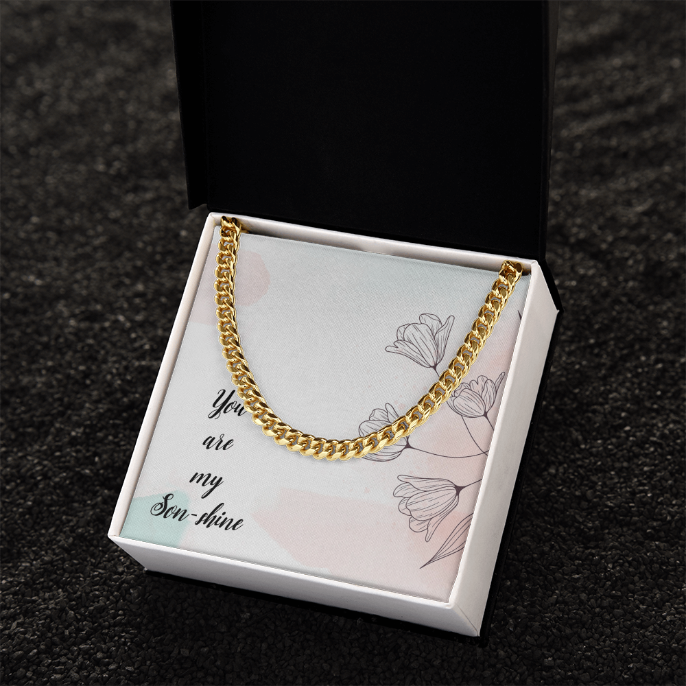 To My Son Shine, Cuban Link Chain Necklace For Son, Gift for Son From Mom, Birthday Gift Son, Mother and Son, From Dad To Son by Best Gifts 305
