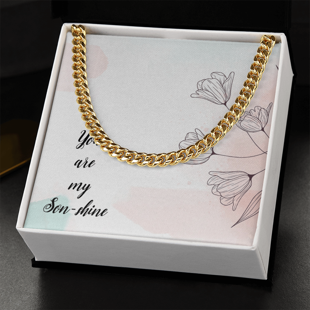 To My Son Shine, Cuban Link Chain Necklace For Son, Gift for Son From Mom, Birthday Gift Son, Mother and Son, From Dad To Son by Best Gifts 305