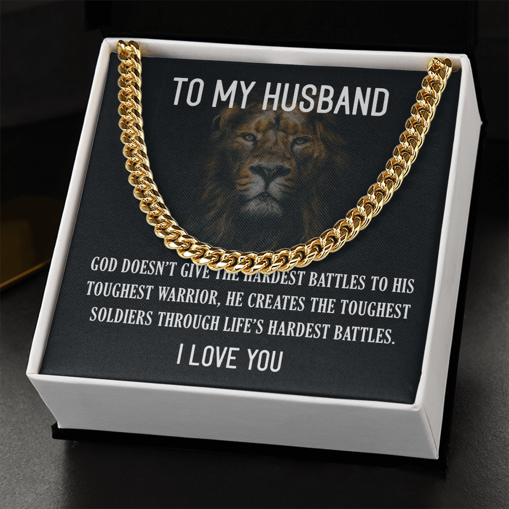 To My Husband, Father's Day Gift To Husband, Gifts For Husband, Husband Gifts - Cuban Link Chain Necklace by Best Gifts 305