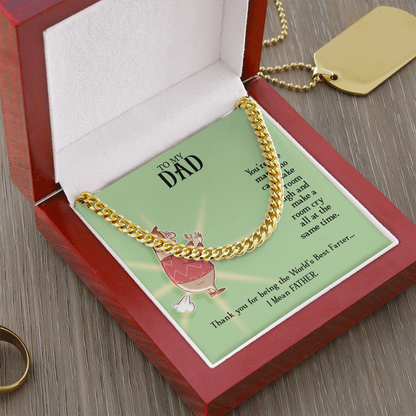 To My Dad, Cuban Link Chain Necklace For Dad, World's Best Farter Dad, Father's Dad Gift From Daughter, Best Dad In The World by Best Gifts 305