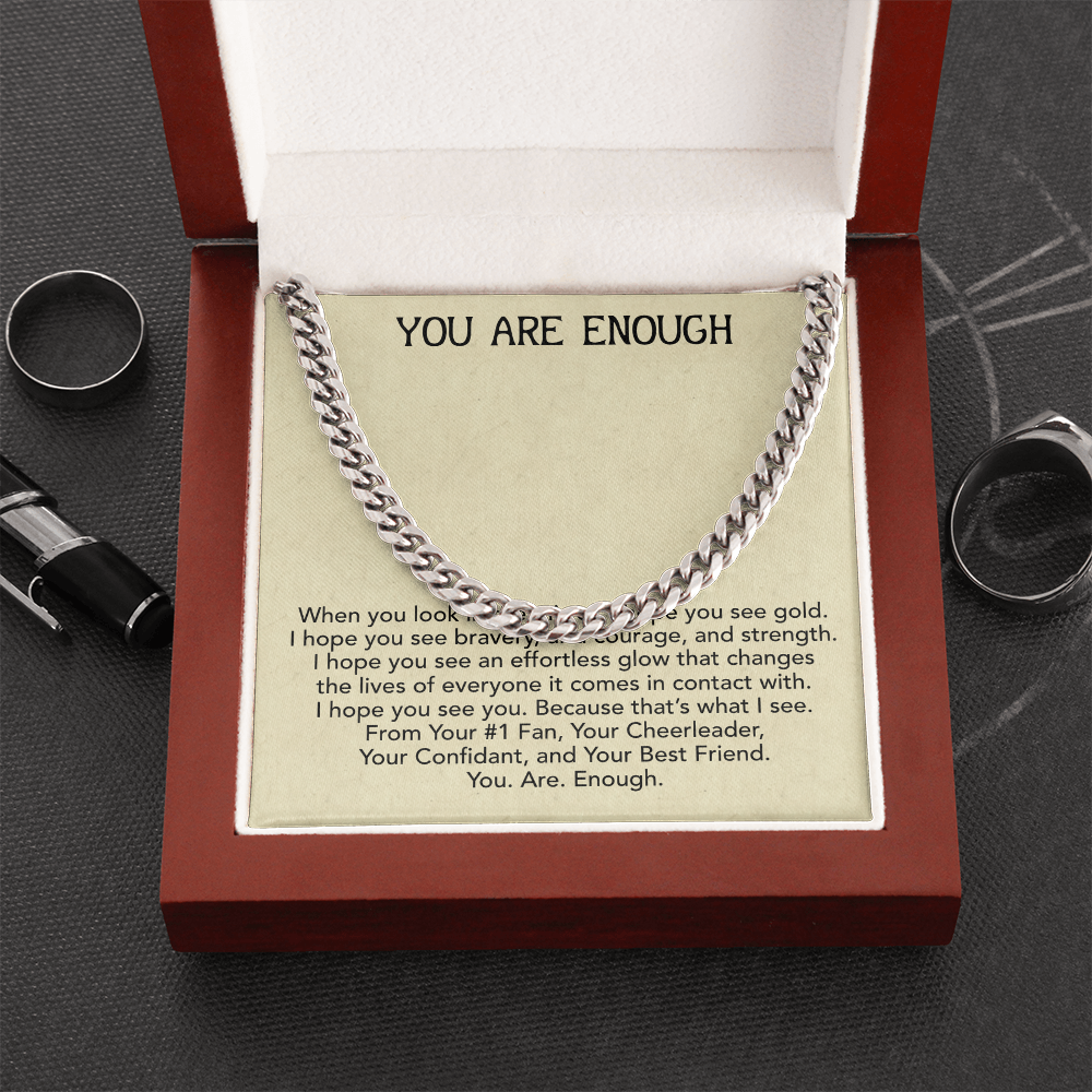 You Are Enough Best Friend, Cuban Link Chain From Your Best Friend, Inspirational Gift For My Best Friend, To My Best Friend by Best Gifts 305