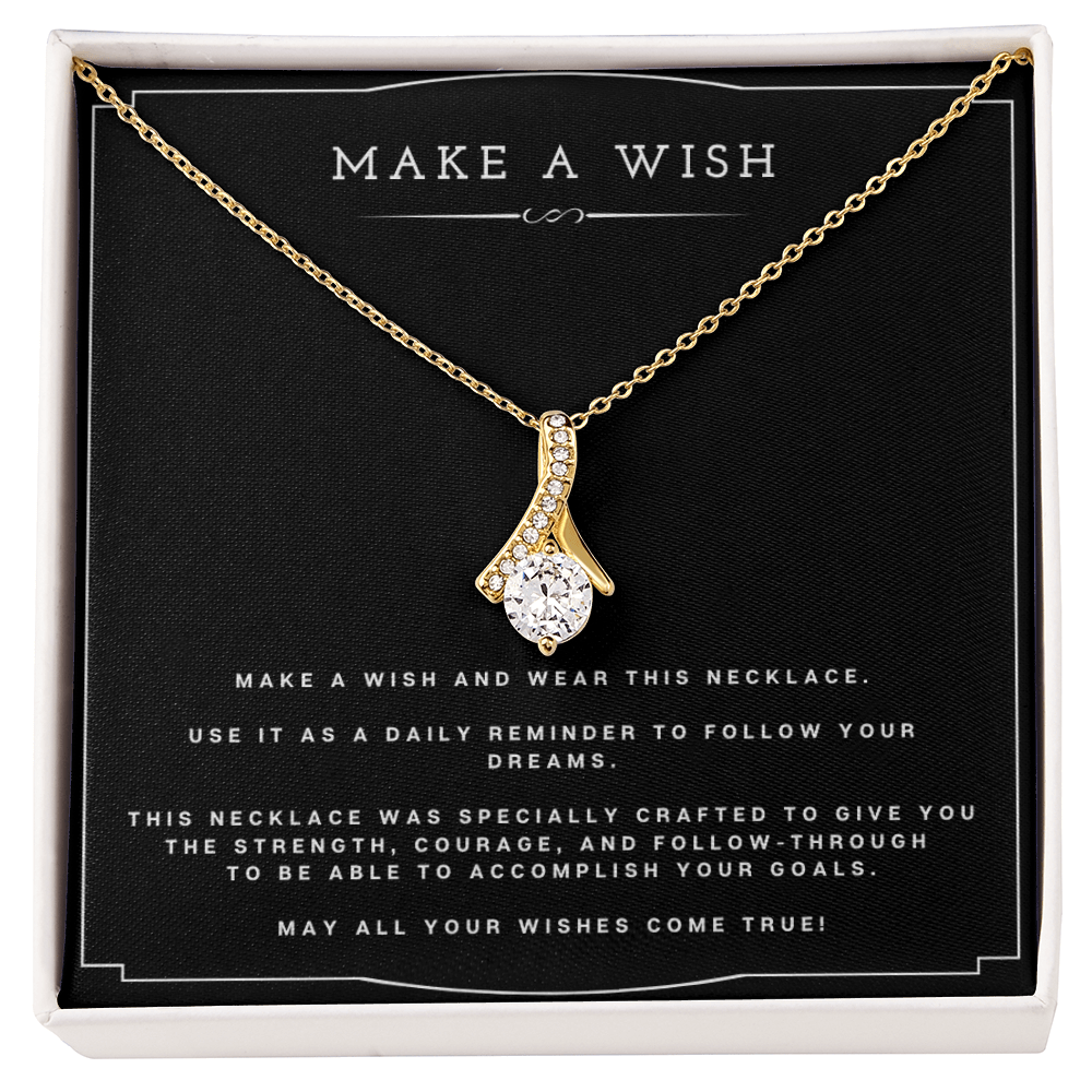 Wish Alluring Beauty Necklace Birthday Gift For Best Friend Motivational Gift With Message Card Inspirational Christmas Present by Best Gifts 305