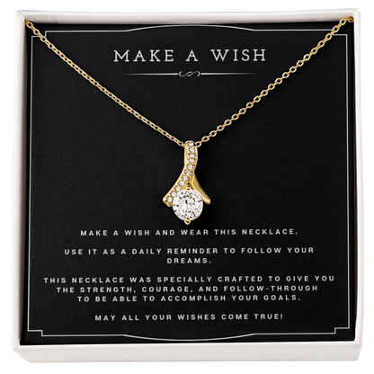 Wish Alluring Beauty Necklace Birthday Gift For Best Friend Motivational Gift With Message Card Inspirational Christmas Present by Best Gifts 305