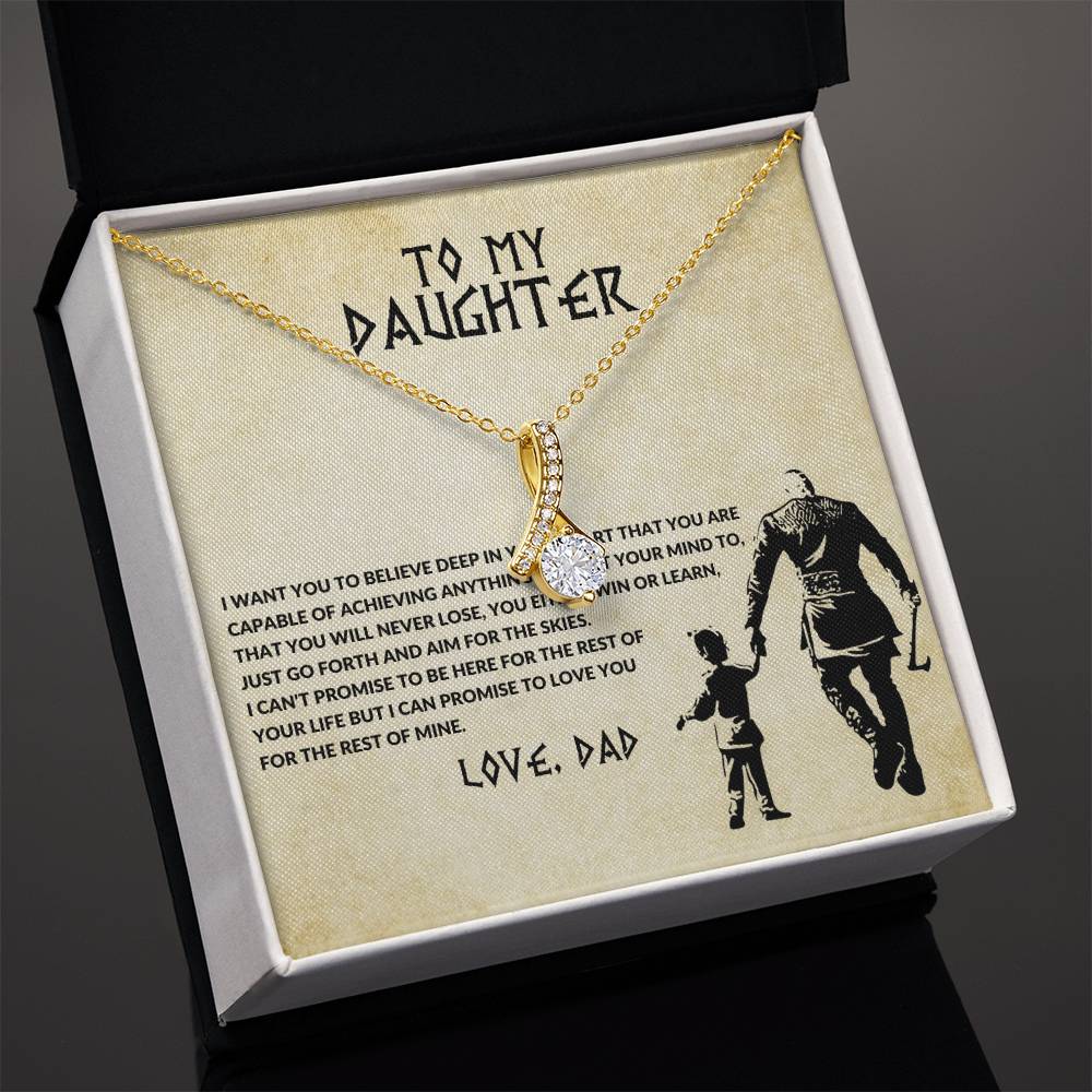 To My Daughter, You Will Never Lose Necklace