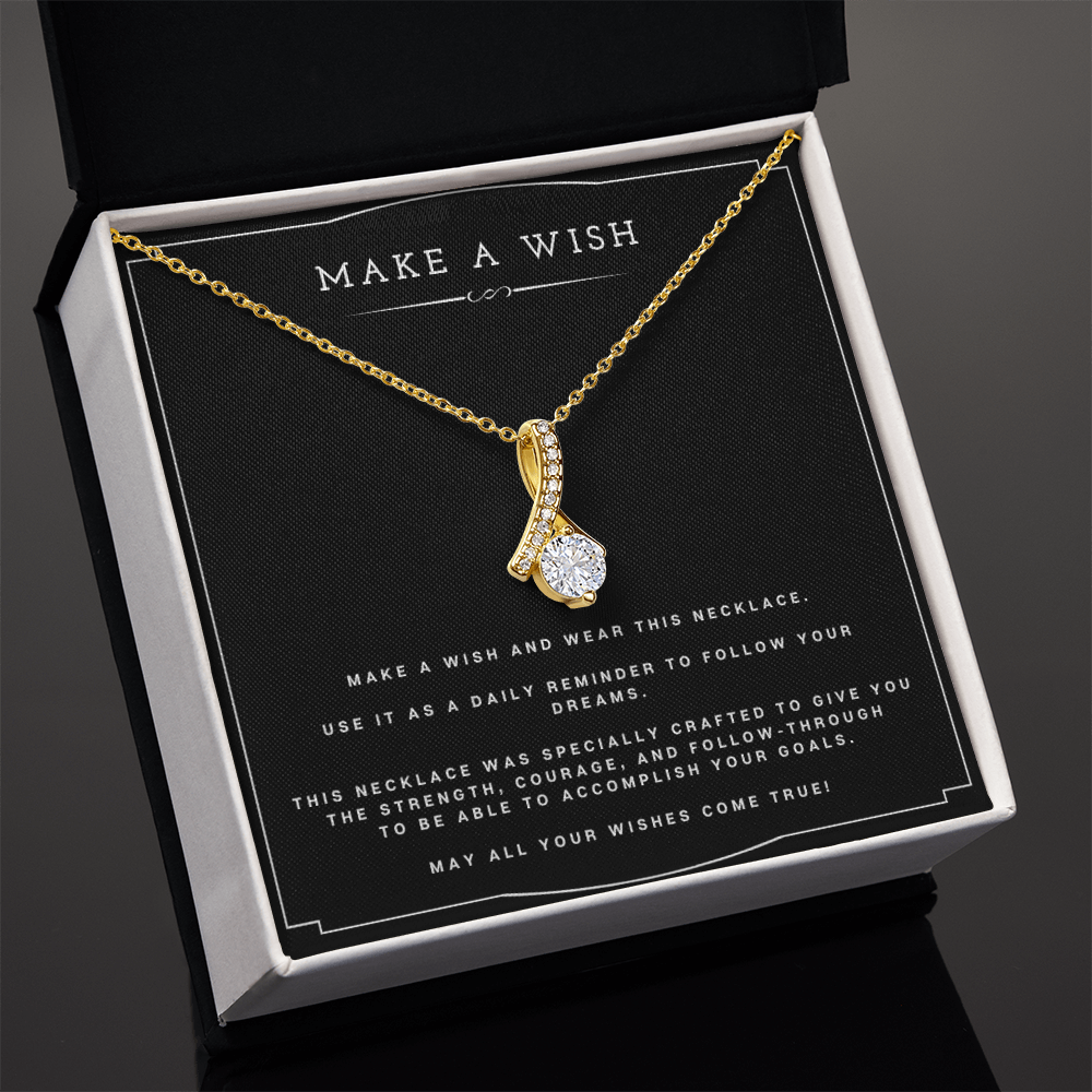 Wish Alluring Beauty Necklace Birthday Gift For Best Friend Motivational Gift With Message Card Inspirational Christmas Present by Best Gifts 305