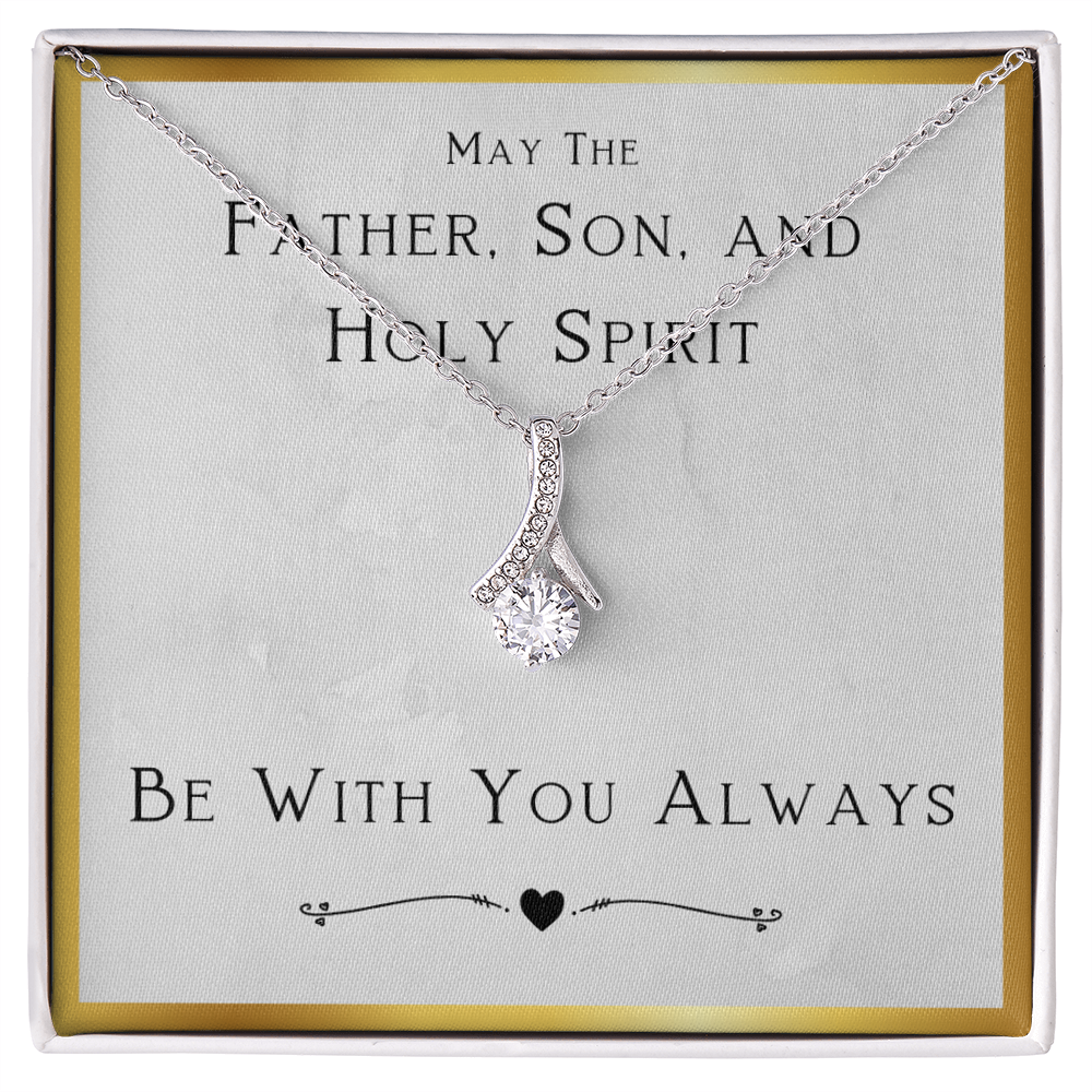 Christian Jewelry, For Women, Confirmation Gift For Girl, Gifts For Her, Holy Spirit Be With You, Catholic Gifts - Alluring Beauty Necklace with Message Card by Best Gifts 305