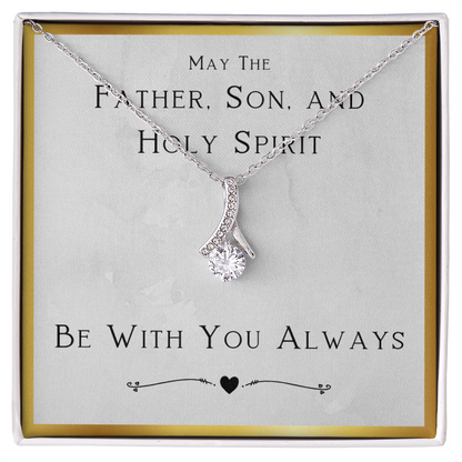 Christian Jewelry, For Women, Confirmation Gift For Girl, Gifts For Her, Holy Spirit Be With You, Catholic Gifts - Alluring Beauty Necklace with Message Card by Best Gifts 305