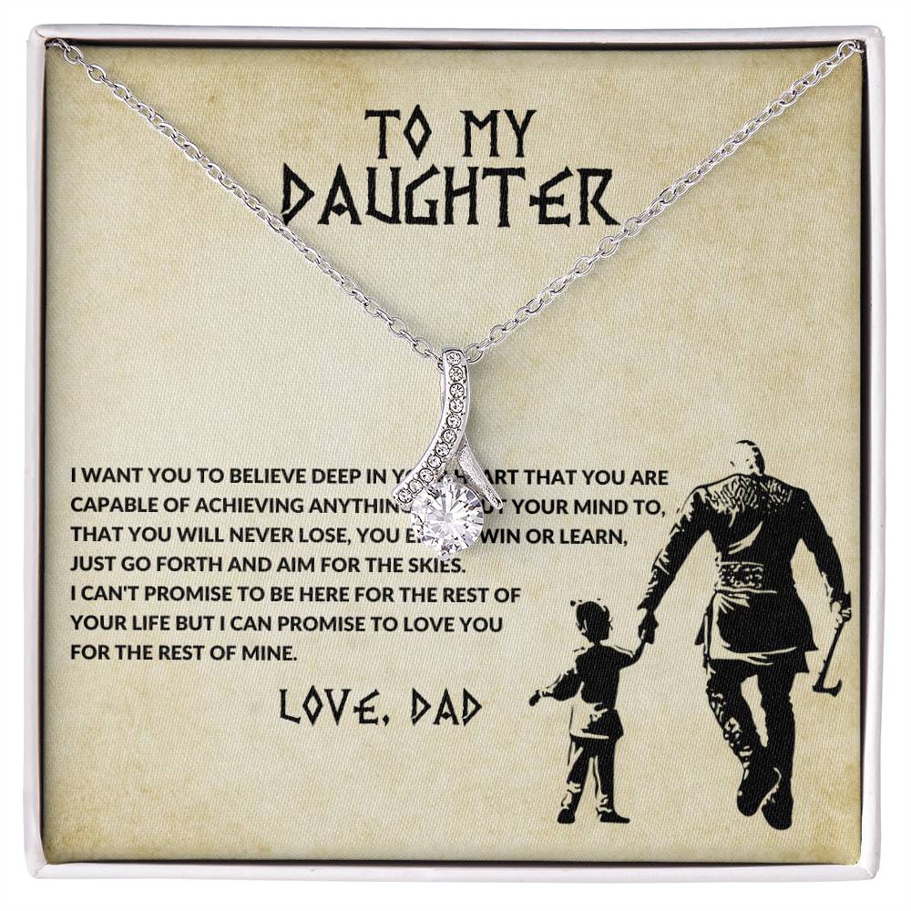 To My Daughter, You Will Never Lose Necklace