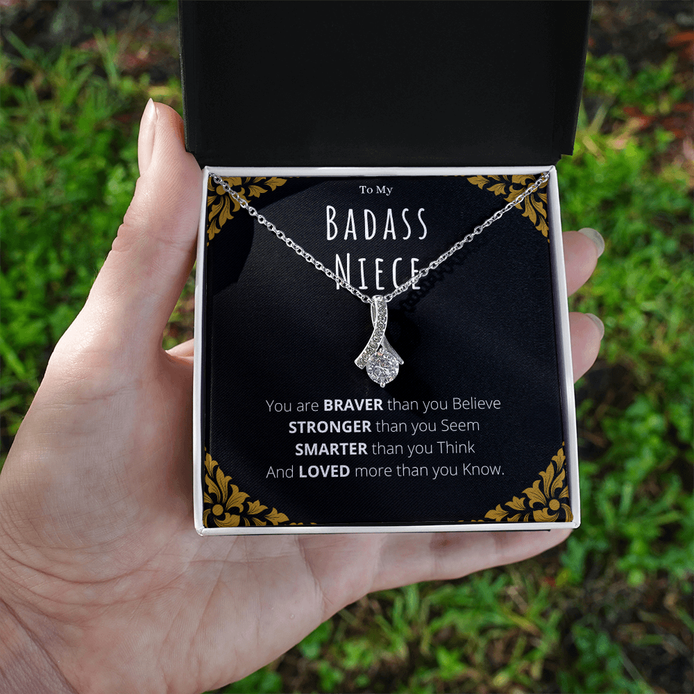 Badass Niece Gifts From Uncle Alluring Beauty Necklace Christmas Present Birthday Jewelry Gift For Niece by Best Gifts 305