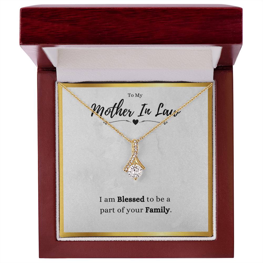 Mother In Law Gift, Blessed, Alluring Beauty Necklace With Message Card, Mother In Law Wedding Gift From Bride by Best Gifts 305