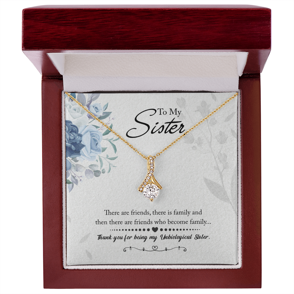 Thank You For Being My Unbiological Sister, Alluring Beauty Necklace To My Unbiological Sister, Unbiological Sister Friendship Gift by Best Gifts 305