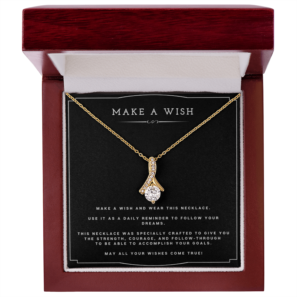 Wish Alluring Beauty Necklace Birthday Gift For Best Friend Motivational Gift With Message Card Inspirational Christmas Present by Best Gifts 305