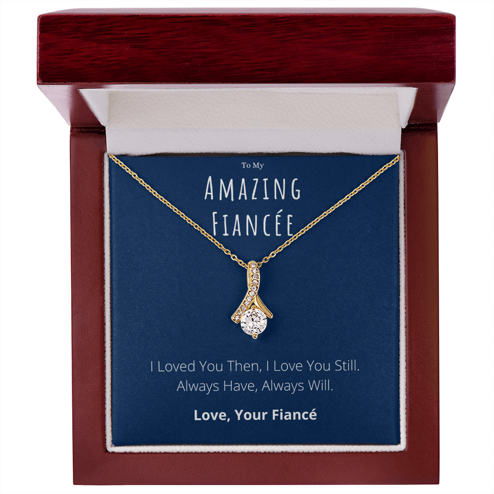 To My Amazing Fiancée Alluring Beauty Necklace Anniversary Message Card Jewelry Gift From Fiancé, Heartwarming Fiancée Valentines Day Present by Best Gifts 305