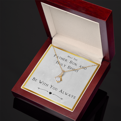Christian Jewelry, For Women, Confirmation Gift For Girl, Gifts For Her, Holy Spirit Be With You, Catholic Gifts - Alluring Beauty Necklace with Message Card by Best Gifts 305