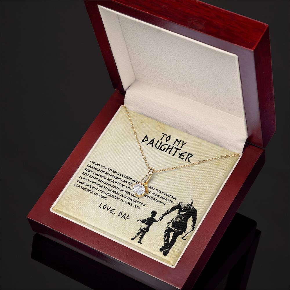 To My Daughter, You Will Never Lose Necklace