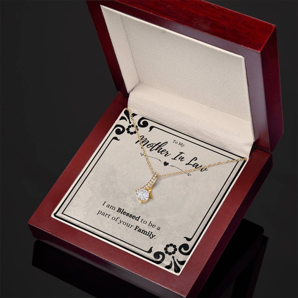 Mother In Law Gift, Blessed, Alluring Beauty Necklace With Message Card, Mother In Law Wedding Gift From Bride by Best Gifts 305