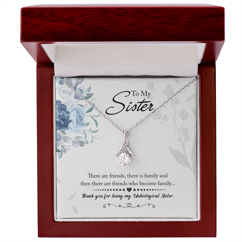 Thank You For Being My Unbiological Sister, Alluring Beauty Necklace To My Unbiological Sister, Unbiological Sister Friendship Gift by Best Gifts 305