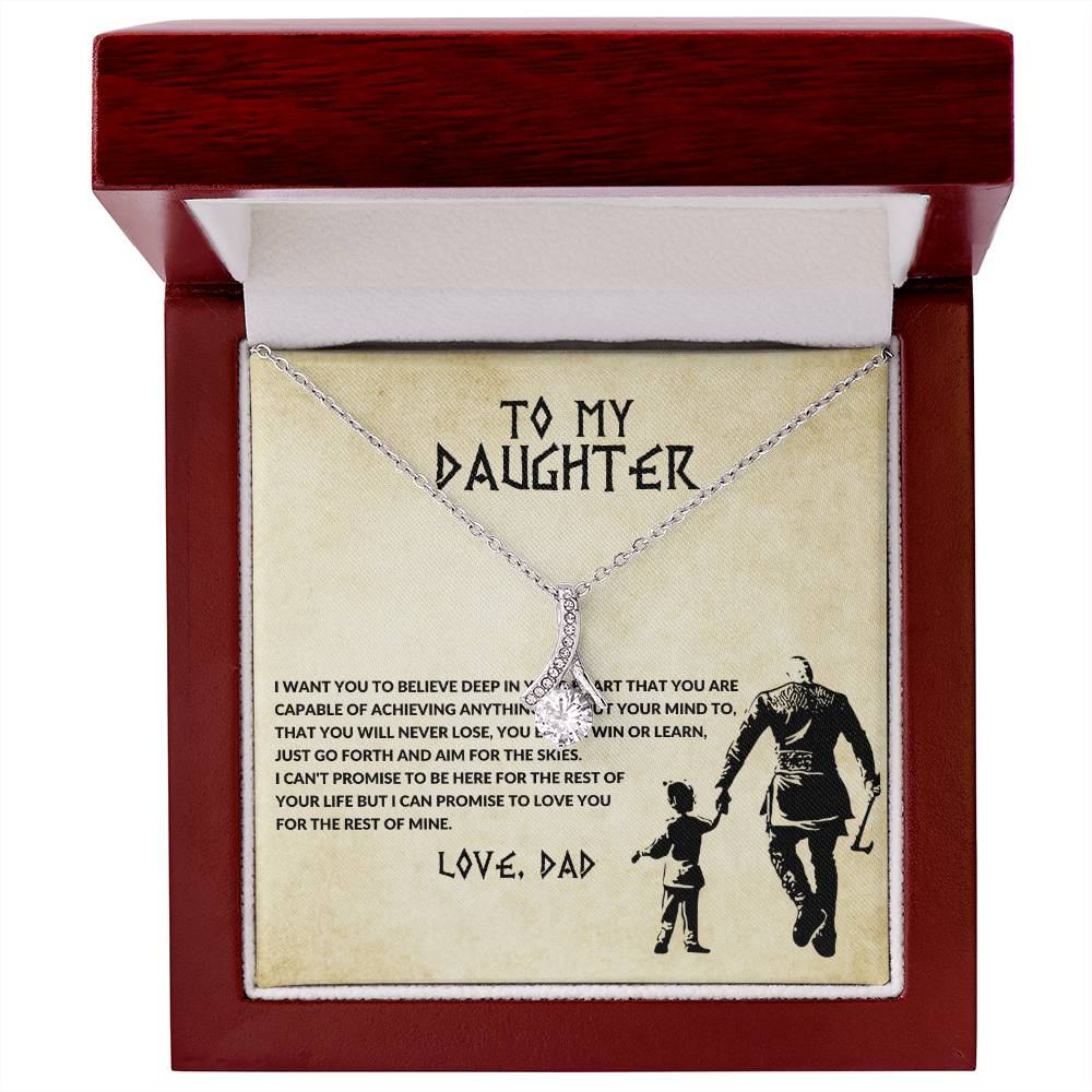 To My Daughter, You Will Never Lose Necklace