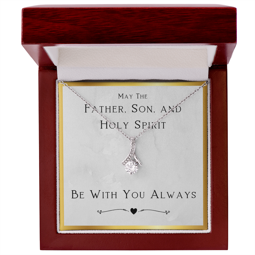 Christian Jewelry, For Women, Confirmation Gift For Girl, Gifts For Her, Holy Spirit Be With You, Catholic Gifts - Alluring Beauty Necklace with Message Card by Best Gifts 305