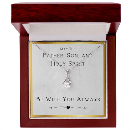 Christian Jewelry, For Women, Confirmation Gift For Girl, Gifts For Her, Holy Spirit Be With You, Catholic Gifts - Alluring Beauty Necklace with Message Card by Best Gifts 305