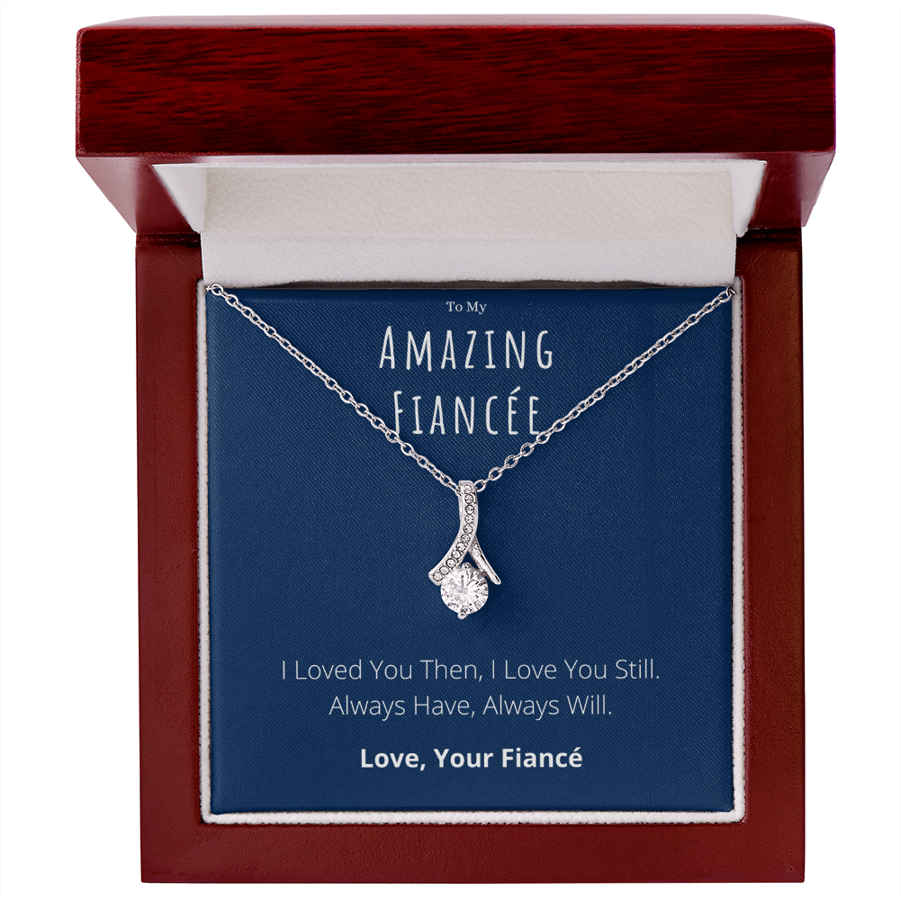 To My Amazing Fiancée Alluring Beauty Necklace Anniversary Message Card Jewelry Gift From Fiancé, Heartwarming Fiancée Valentines Day Present by Best Gifts 305