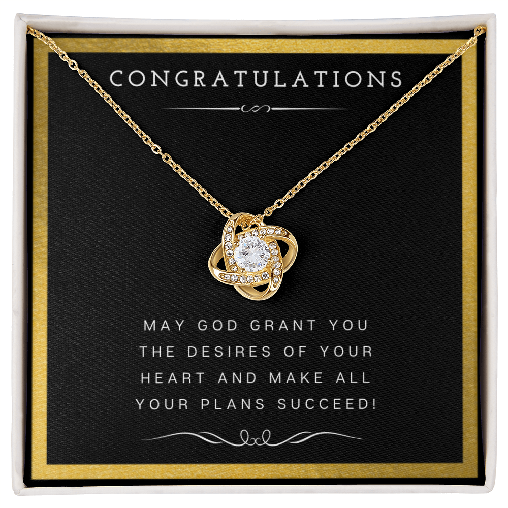 Christian Jewelry, For Women, Graduation Gift For High School Graduate - Love Knot Necklace with Message Card by Best Gifts 305