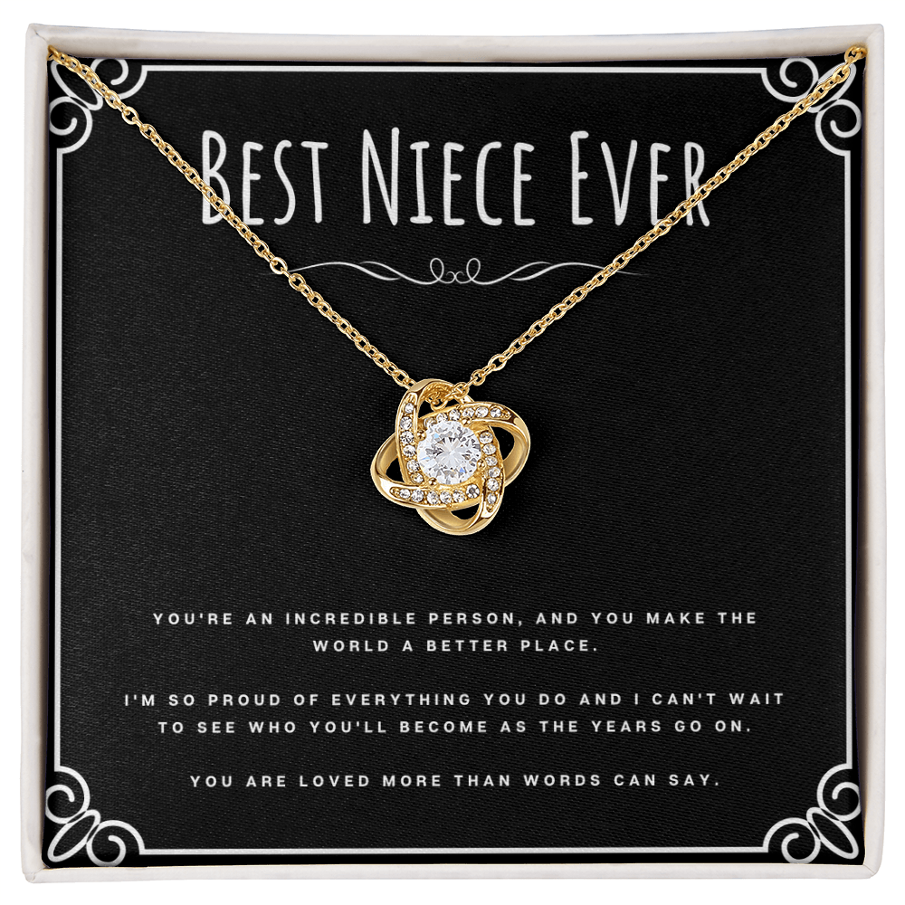 Best Niece Ever Gift From Aunt Love Knot Necklace Jewelry Birthday Present Christmas Gifts For Niece by Best Gifts 305