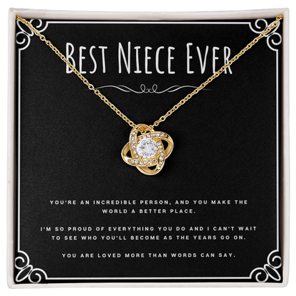 Best Niece Ever Gift From Aunt Love Knot Necklace Jewelry Birthday Present Christmas Gifts For Niece by Best Gifts 305