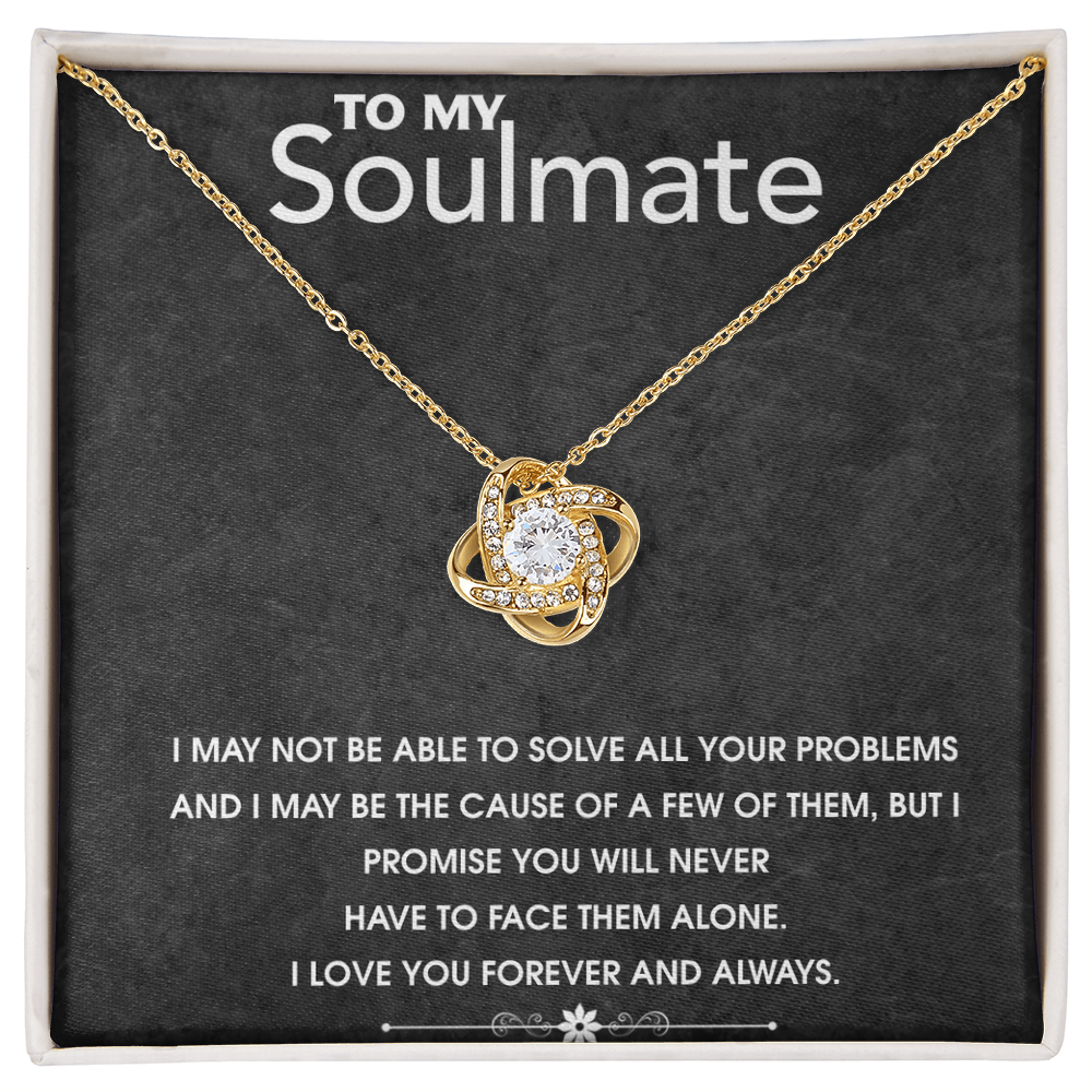 Love Knot Necklace To My Soulmate, I Love You Forever And Always, Romantic Gift For Her, Gift For Women, Soulmate Necklace by Best Gifts 305