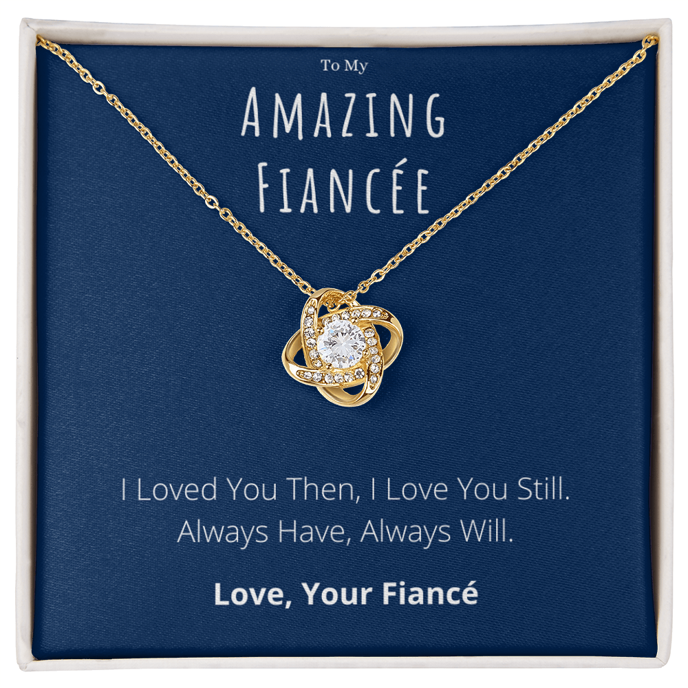 To My Amazing Fiancée Love Knot Necklace Anniversary Message Card Jewelry Gift From Fiancé, Heartwarming Fiancée Valentines Day Present by Best Gifts 305