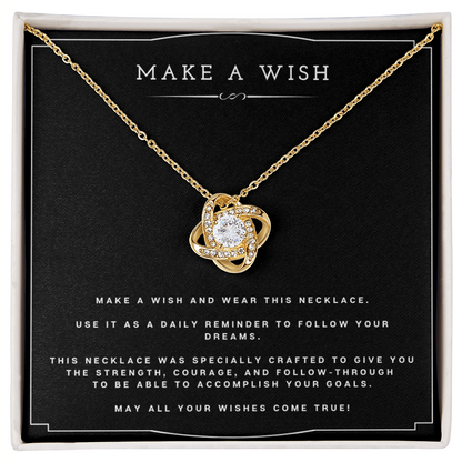 Wish Love Knot Necklace Birthday Gift Motivational Gift With Message Card Inspirational Christmas Present by Best Gifts 305