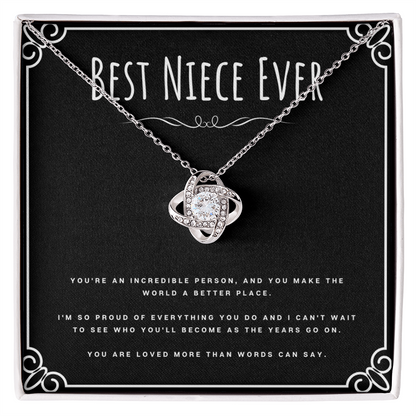 Best Niece Ever Gift From Aunt Love Knot Necklace Jewelry Birthday Present Christmas Gifts For Niece by Best Gifts 305