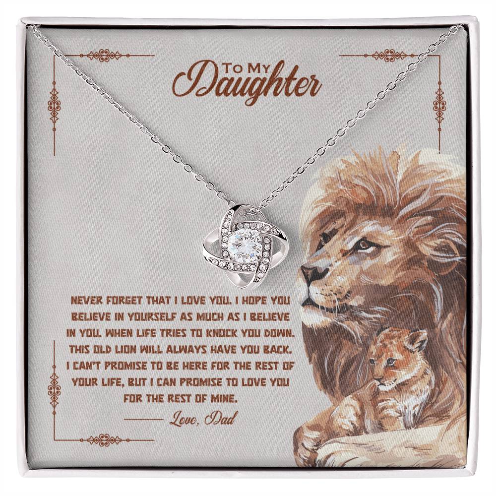 To My Beautiful Daughter, I Promise To Love You For The Rest Of My Life Necklace
