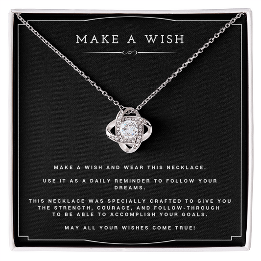 Wish Love Knot Necklace Birthday Gift Motivational Gift With Message Card Inspirational Christmas Present by Best Gifts 305
