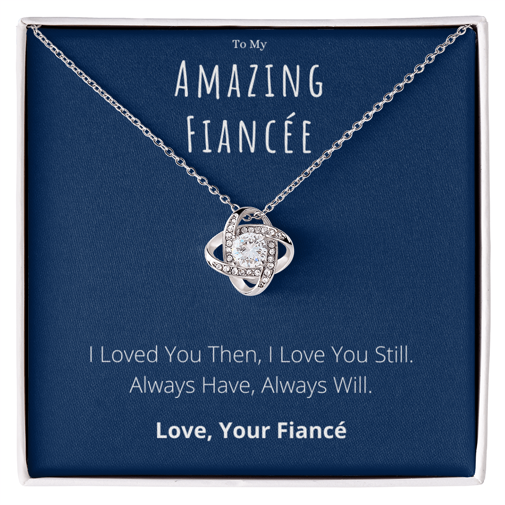 To My Amazing Fiancée Love Knot Necklace Anniversary Message Card Jewelry Gift From Fiancé, Heartwarming Fiancée Valentines Day Present by Best Gifts 305